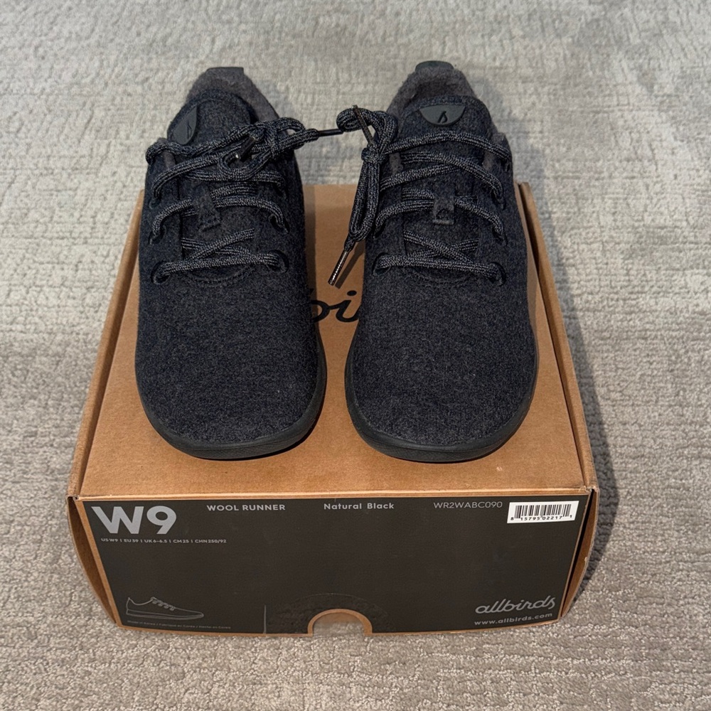 allbirds Women Wool Runner - Natural Black Sneakers